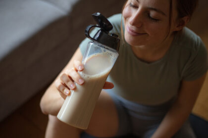Proteinshake vor dem Schlafengehen